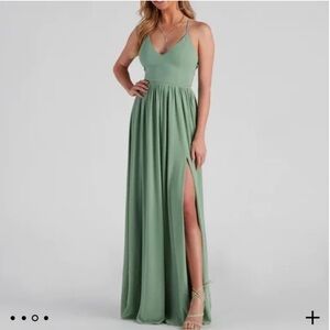Windsor Sage Green Maxi Dress